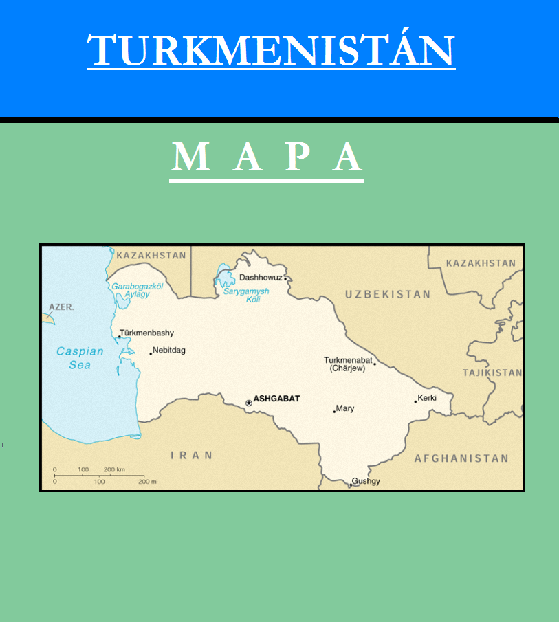 のロゴトルクメニスタンの地図