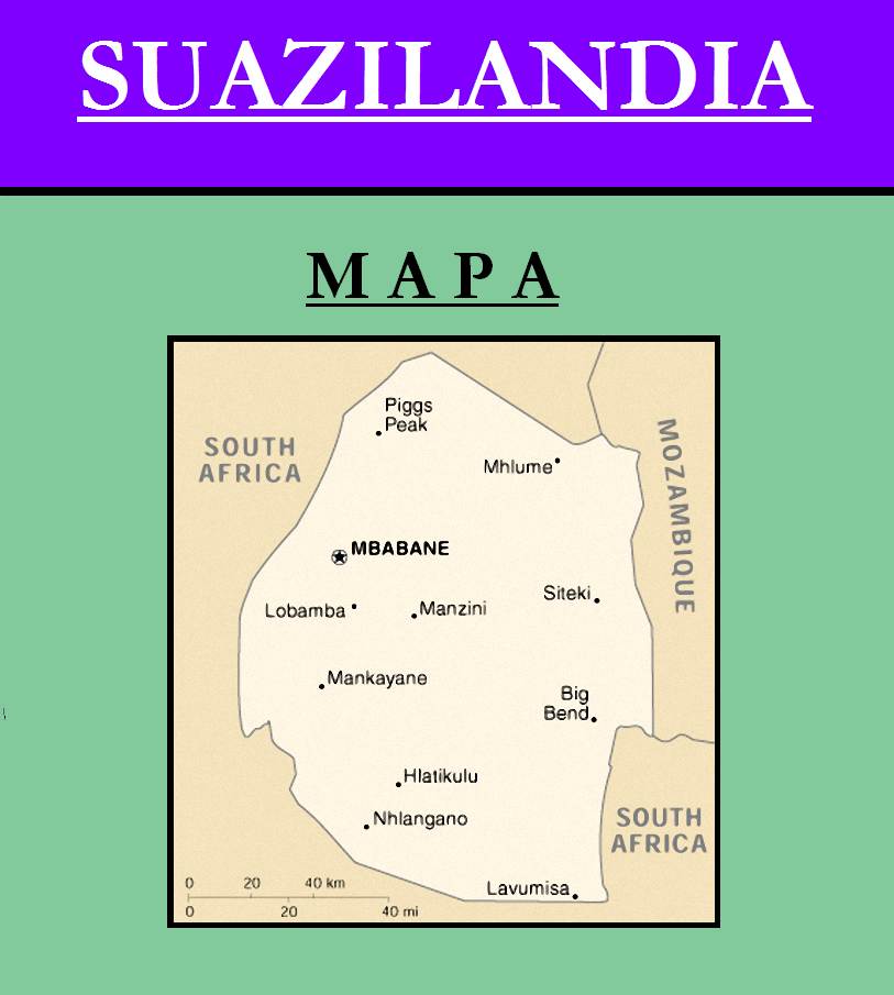 のロゴスワジランドの地図