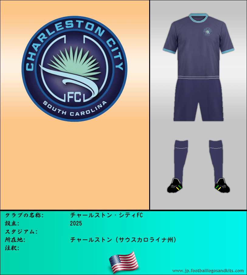 のロゴチャールストン・シティFC