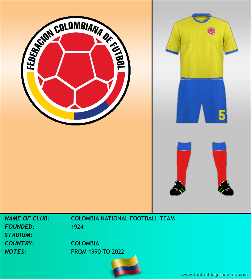 Logo of COLOMBIA NATIONAL FOOTBALL TEAM