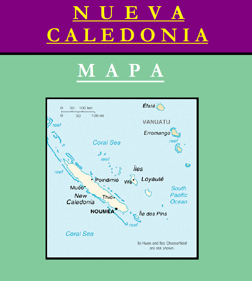 のロゴニューカレドニア地図