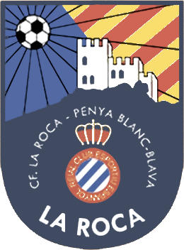 Logo of C.F. PENYA BLANC BLAVA LA ROCA (CATALONIA)